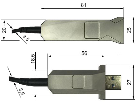 Размеры USB-кабеля Prestel USB-E310/E320/E330/E350 Размеры USB-кабеля Prestel USB-E310/E320/E330/E350