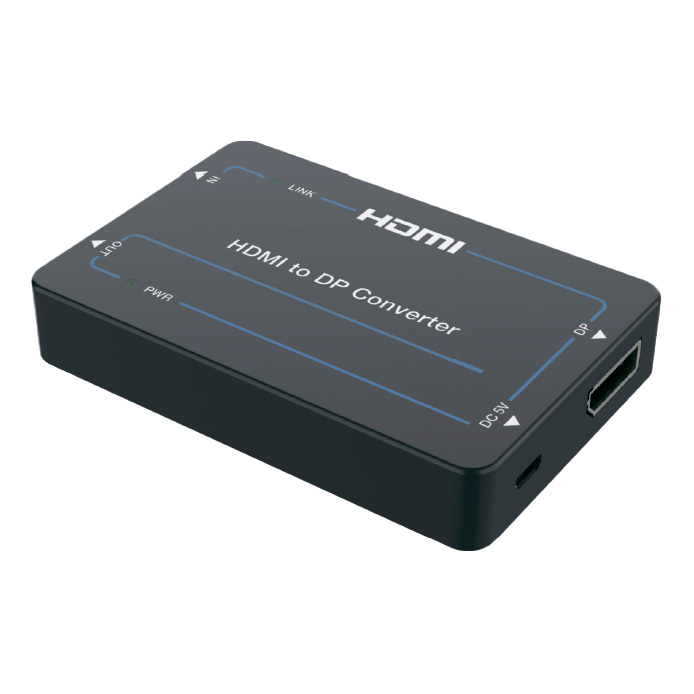 Преобразователь HDMI 2.0b в DisplayPort 1.2, с проходным выходом HDMI, Prestel C-4KHDP